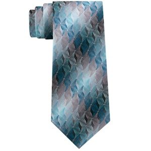 Van Heusen Patterned Tie - Teal Ombre Wavy
